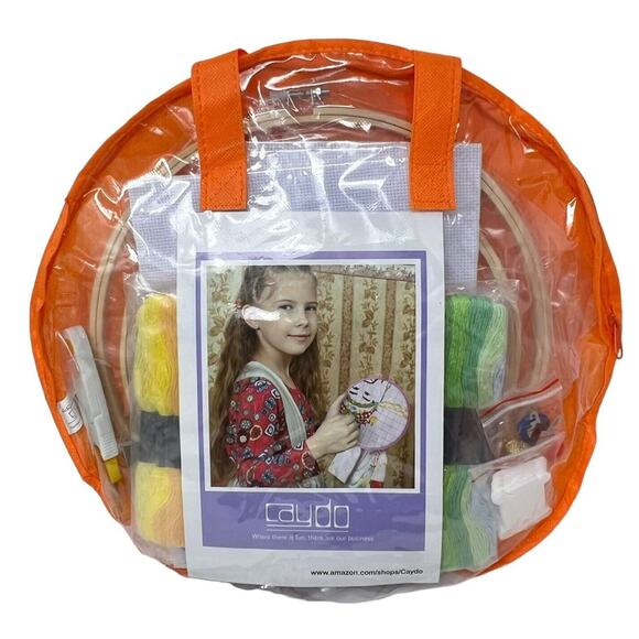 Caydo Embroidery / Counted Cross Stitch Starter Kit Hoops Tools Floss Aida Cloth - Picture 11 of 11